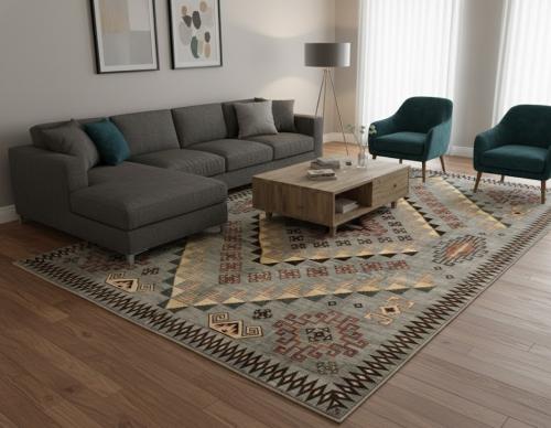 Gray Geometric Tribal 10X14 Afghan Oriental Rug