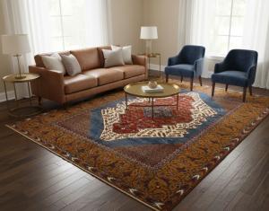 Blue Geometric Tribal 8'2X11'6 Afghan Oriental Rug