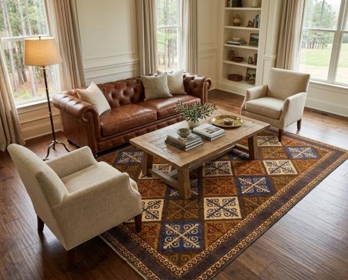 Multicolored Geometric Tribal 8'5X9'8 Afghan Yalameh Oriental Rug