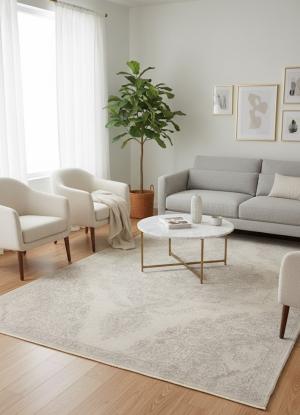 Antique Muted Floral 5X8 Distressed Vintage Oriental Rug