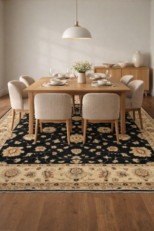 9'0 x 12'0 Hand Knotted Peshawar Floral Oriental Wool Rug