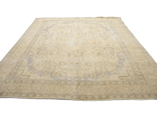 Antique Muted Floral 10X12 Distressed Vintage Oriental Rug