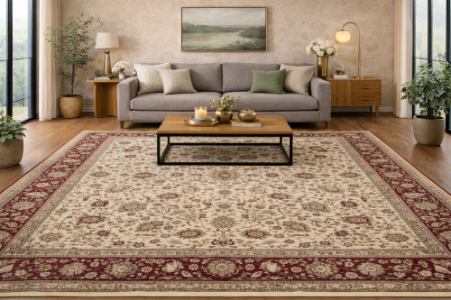 Semi Antique Floral Traditional 9X11'6 Vintage Oriental Rug