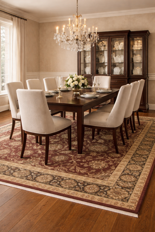 Red Floral Classic 9X12 Agra Jaipur Oriental Rug