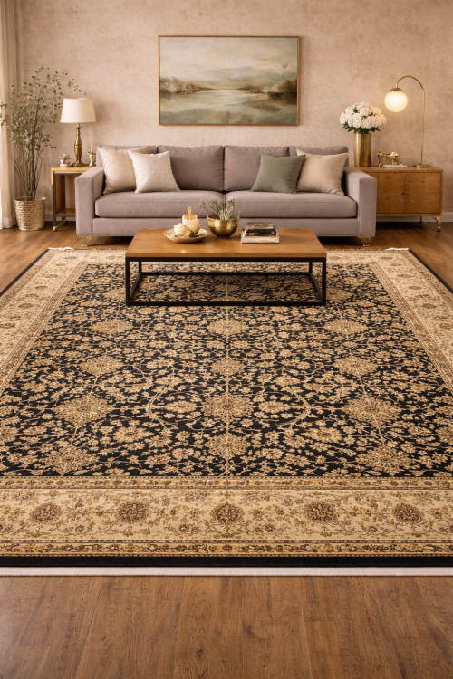 9'0 x 12'0 Hand Knotted Agra Jaipur Floral Oriental Wool Rug
