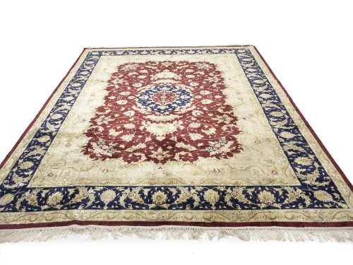 Maroon Red Floral Traditional 9X12 Vintage Oriental Rug