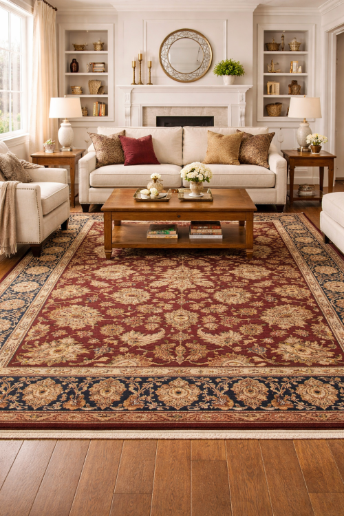 Red Floral Classic 8X10 Agra Jaipur Oriental Rug