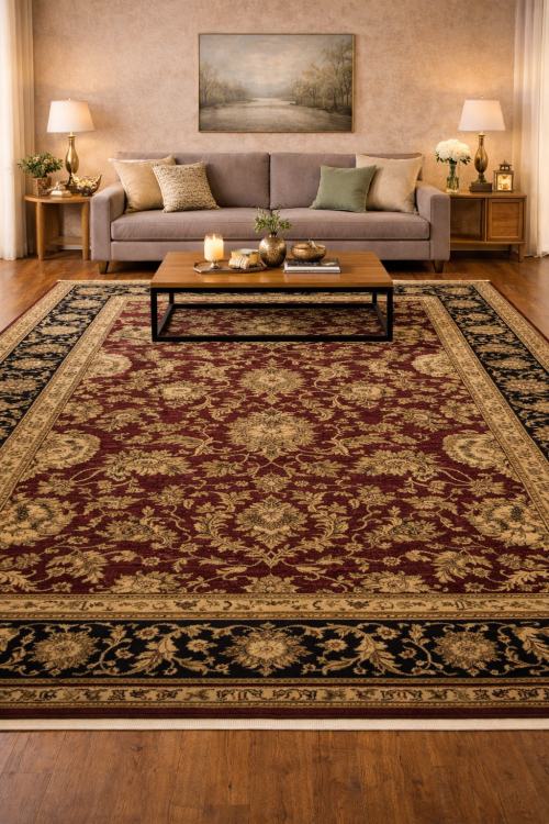 Red Floral Classic 6X9 Agra Jaipur Oriental Rug