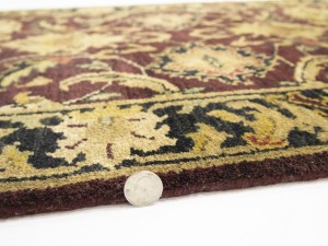 Burgundy Floral Classic 2'7X12 Agra Jaipur Oriental Runner Rug