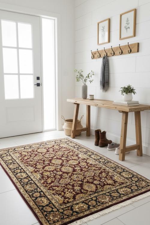 Red Floral Classic 4X6 Agra Jaipur Oriental Rug