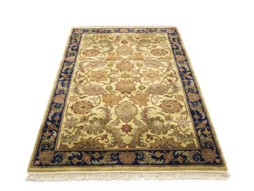 Golden Beige Floral Classic 4X6 Agra Jaipur Oriental Rug