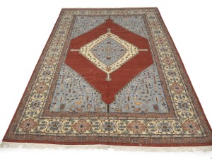 Floral Red 11X16 Indo Heriz Oriental Rug