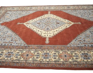 Floral Red 11X16 Indo Heriz Oriental Rug