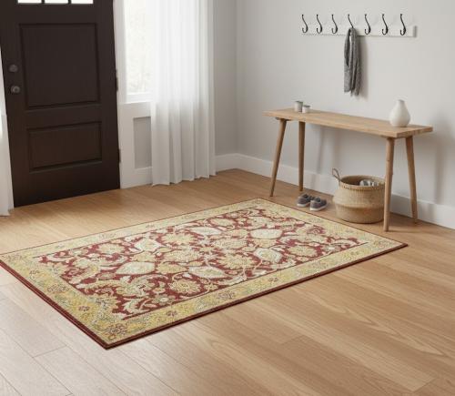 Red Floral Classic 4X6 Agra Jaipur Oriental Rug