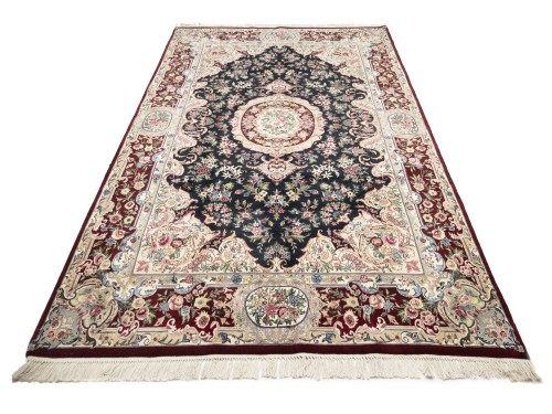 Charcoal Floral Classic 6X10 Royal Tabriz Oriental Rug