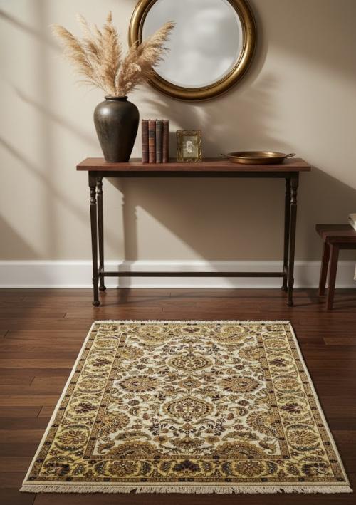 Cream Floral Classic 4X6 Agra Jaipur Oriental Rug