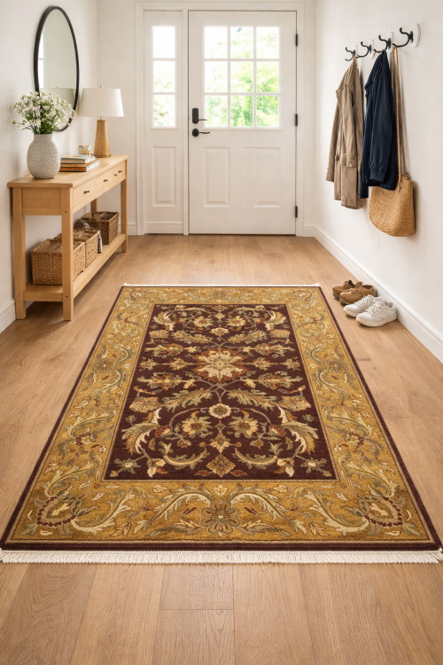 Purple Floral Classic 4X6 Agra Jaipur Oriental Rug