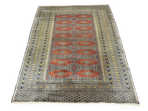 Vintage Rusty Red Tribal 4X6 Bokhara Pakistan Rug