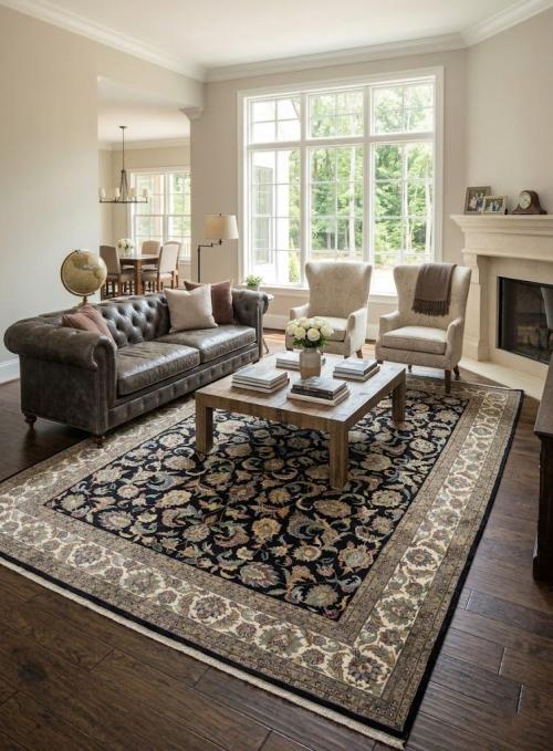 Black Floral 10X14 Royal Pakistan Oriental Rug