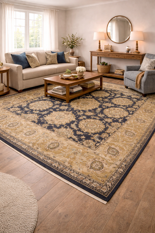 Muted Floral Classic 8X10 Agra Jaipur Oriental Rug