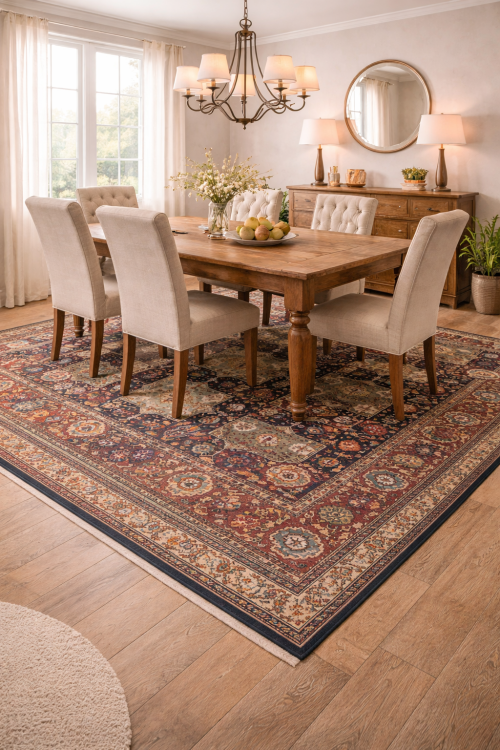 Maroon Red Tribal 8X9 Sumak Herati Afghan Rug