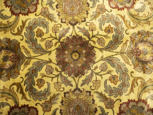 Golden Beige Floral Classic 8X10 Agra Jaipur Oriental Rug
