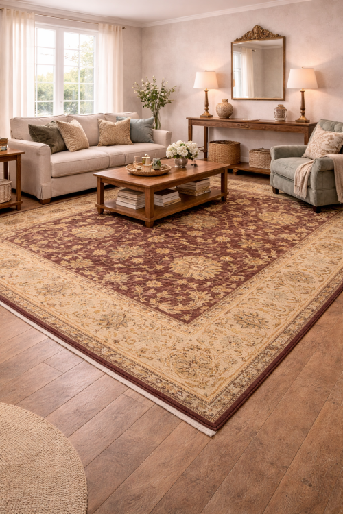 Muted Rusty Brown Floral Peshawar 8X10 Pakistan Oriental Rug