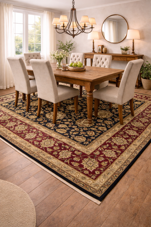 Black Floral Classic 8X10 Agra Jaipur Oriental Rug