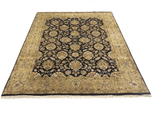 Black Floral Classic 8X10 Agra Jaipur Oriental Rug