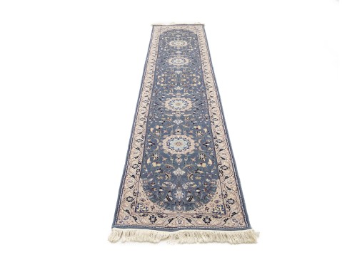 Blue-gray Classic 2'6X12 Nain Persian Runner Rug