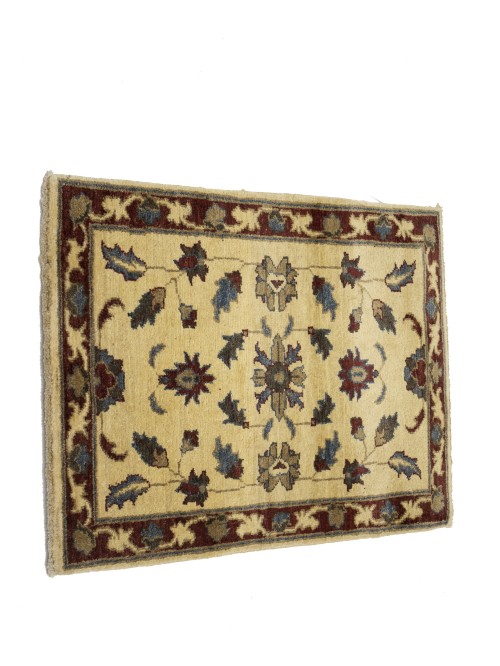 Cream Floral Chobi Peshawar 2X2'6 Pakistan Oriental Rug