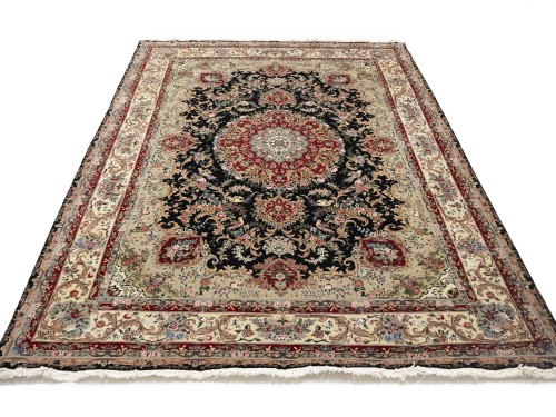 Black Floral Classic 9X12 Royal Pakistan Oriental Rug