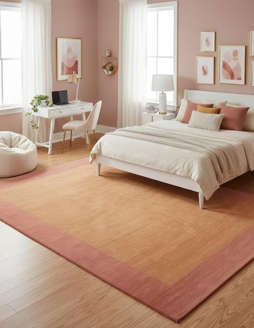 Gold Bordered 9X12 Modern Oriental Rug