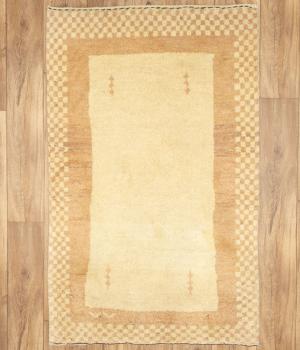 2'6 x 4'0 Hand Knotted Gabbeh Bordered Persian Wool Rug
