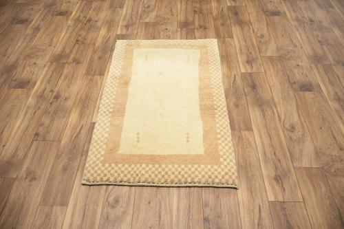 2'6 x 4'0 Hand Knotted Gabbeh Bordered Persian Wool Rug