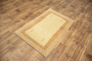 2'6 x 4'0 Hand Knotted Gabbeh Bordered Persian Wool Rug