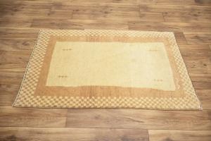 2'6 x 4'0 Hand Knotted Gabbeh Bordered Persian Wool Rug