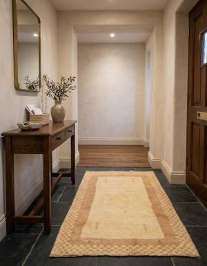 2'6 x 4'0 Hand Knotted Gabbeh Bordered Persian Wool Rug