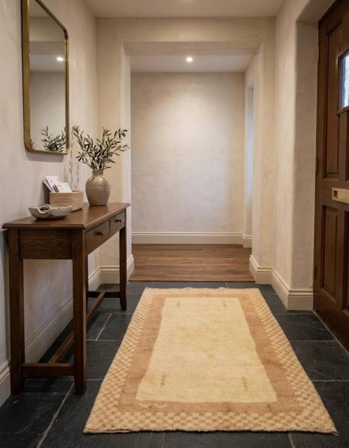 2'6 x 4'0 Hand Knotted Gabbeh Bordered Persian Wool Rug