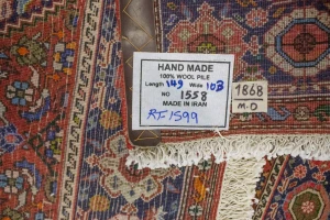 Vintage Floral Rusty Red 3X5 Bidjar Gholtogh Persian Rug