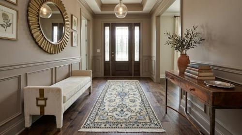 Cream Classic Floral 2'4X4'5 Nain Persian Rug