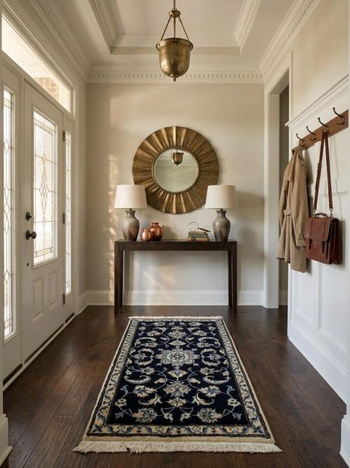 Navy Blue Classic Floral 2'4X4'5 Nain Persian Rug