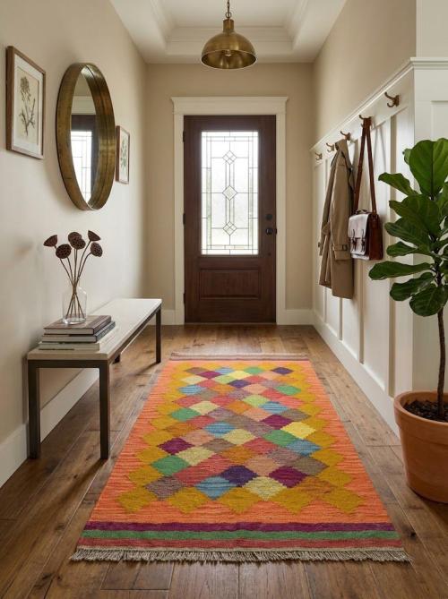 Multicolored Tribal 3X4 Kilim Persian Rug