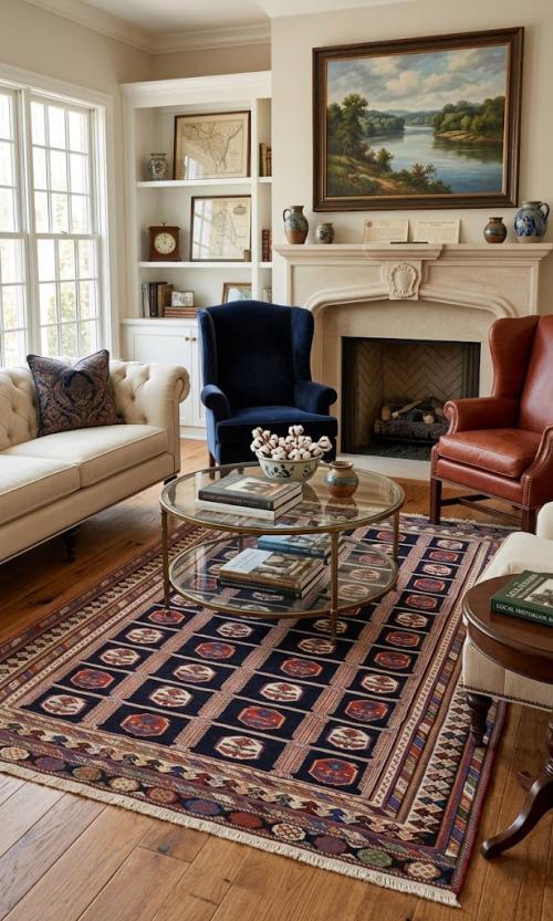 Plum Tribal 4'4X7'5 Sumak Persian Oriental Rug