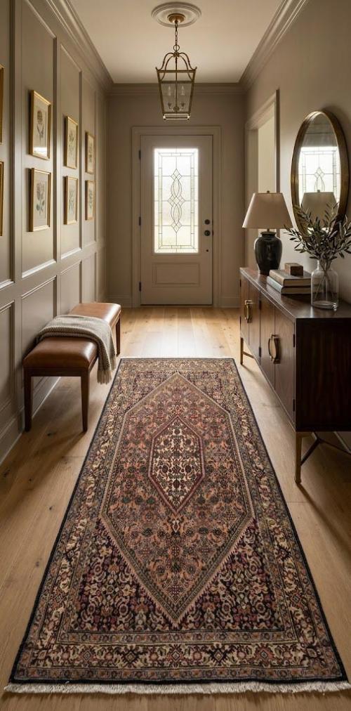 Vintage Peach Floral 3X5 Bidjar Persian Rug