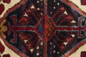 Semi Antique Red Tribal 4'6X6'3 Karajeh Persian Rug