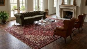 Antique Red Geometric 11X15 Heriz Persian Rug
