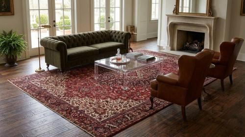 Antique Red Geometric 11X15 Heriz Persian Rug