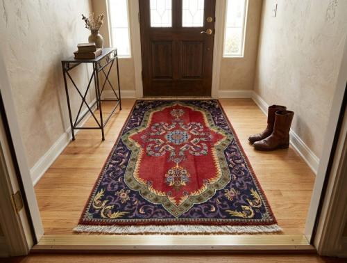 Red Vintage Floral 2X3 Kashan Persian Oriental Rug