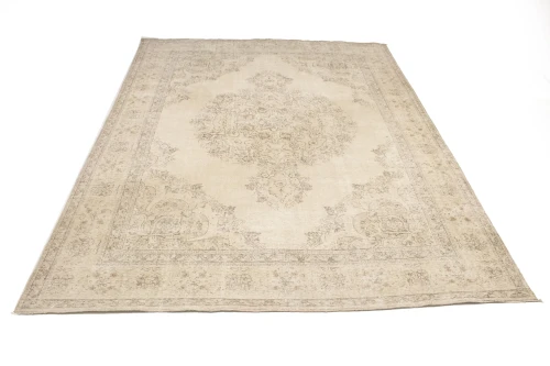 Muted Color Floral 10X13 Antique Distressed Oriental Rug